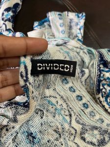 Boho Blue &amp; White Print Cardigan