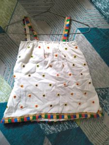 Embroidered Cotton y2k style multicolor tank top w