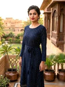 Elegant Printed Midi Dress