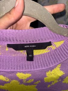 Purple &amp; Yellow Knit Sweater