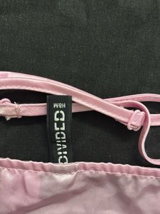 Pink Satin Halter Top