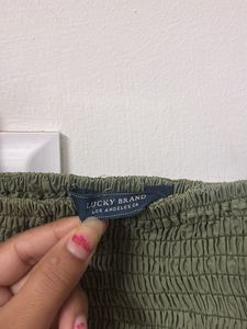 Olive green crop top