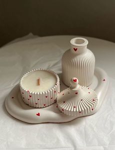 heart Candle and Vase Set