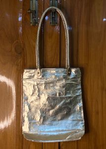 Gold Metallic Tote Bag