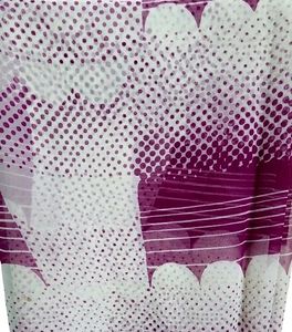 Magenta n White Saree