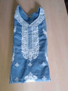 Beautiful Blue Embroidered Kurta