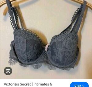 Victoria's Secret Grey Lace Bra