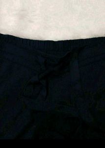 Navy Wide-Leg Pants with Belt