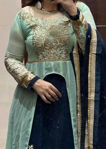 Beautiful patchwork Gown with Dupatta