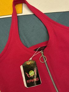 Popwings Pink Halter Neck Bralette Crop Top