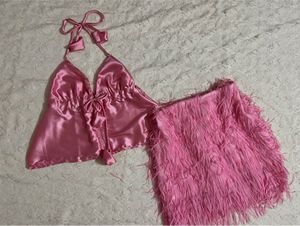 Cute whimsy babydoll top and miniskirt set