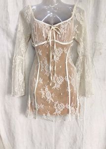 35167. Vintage Lace Mini Dress