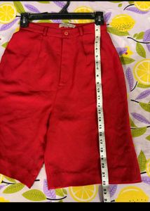 Vibrant Red Women's Shorts