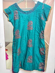 Beautiful Teal Kurta with Embellishments