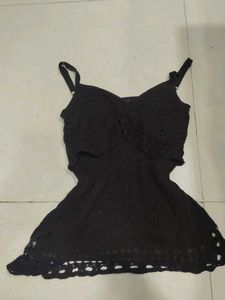 boho y2k brown sleeveless top