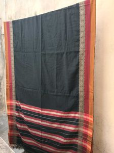 GentlyUsedElegantKhadiCottonSaree-StichedBl