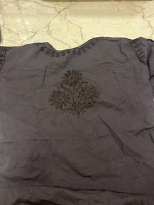 Embroidered Cotton Kurta
