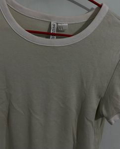 Light Green T-Shirt with White Trim