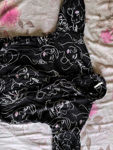 Unique Black Face Print Top