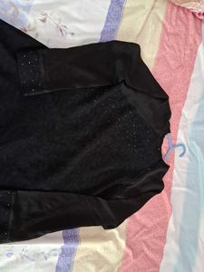 Elegant Black Embellished burqa
