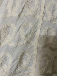 Elegant White Sheer Sleeve Embroidered Blouse