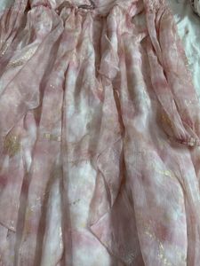 Pink Floral Ruffle Maxi Dress