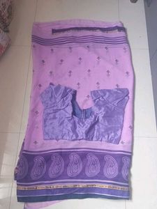 Elegant Lavender Paisley Saree. Other saree free