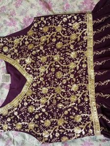 Elegant Purple Embroidered Kurta Set