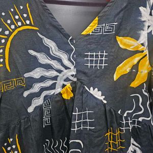 Unique Abstract Print Dress