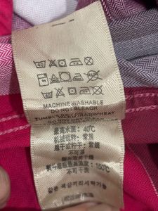 Burberry pink check shirt