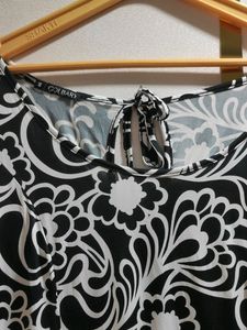 Black  And White  Printed Dress