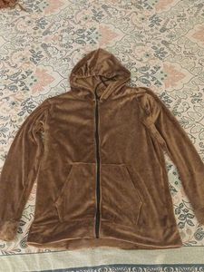 Cozy Velour Zip-Up Hoodie