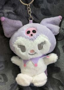 Cute Kuromi Purple Plush Keychain