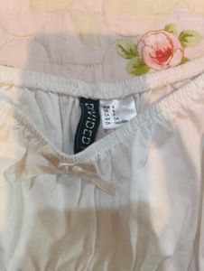 White Puff Sleeve Crop Top