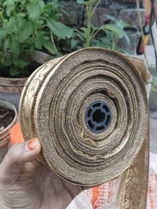 Gold Sequin Floral Brocade Trim lace