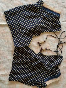 Polka Dot Navy Blue Blouse