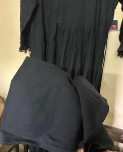 🖤 Black Anarkali Kurti Set (with Pajama)
