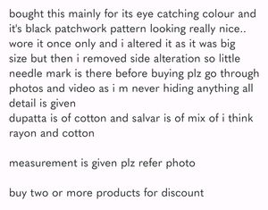 L Size Cotton Salvar Suit