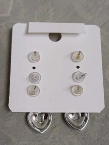 Chic Heart Lock Earring Set