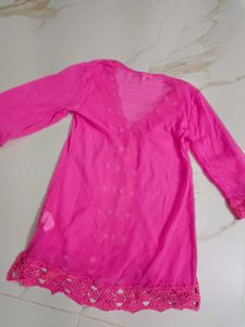 90's Sheer Pink kurta