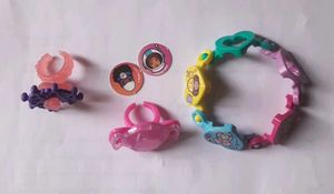 Kinder Joy Rings & Barbie Bracelet Set