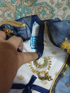 blue net frock for baby