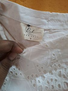 White Eyelet Tank Top