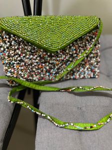 Beautiful Small Clutch With Imitation Beads