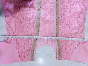 Elegant Pink Sequined Kurta Set