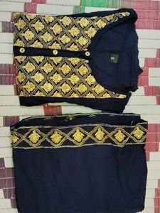 Golden Work Palazzo Kurta Set