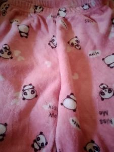 Cute Pink fur Pajama Set