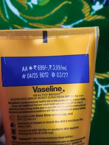 plum Vaseline Gluta-Hya Serum-Burst Sunscreen &amp; Pl