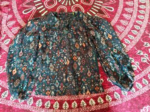 Stylish Printed V-Neck Top
