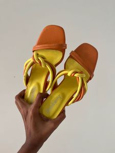 Bright yellow heels